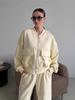 Women's Solid Color Zipper Pocket Sports Jacket & Pants Set - Casual Long Sleeve Two-Piece for Spring/Autumn 2026