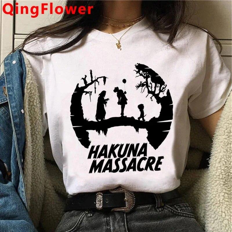 Chucky Harajuku Funny Cartoon Horror T Shirt Women Harajuku Ullzang Graphic T-shirt Vintage Anime Unisex Tshirt Fashion Top Tees FeUnisex