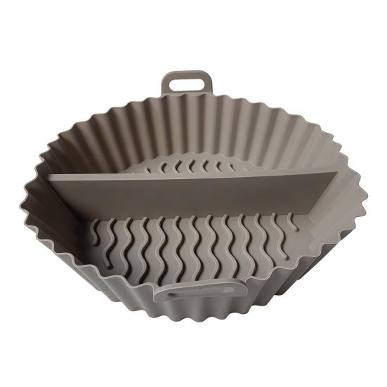 Silicone Air Fryer Liner with Dividers Non-Stick Baking Mat for Toaster Oven & Grill Reusable Dishwasher Safe Heat Resistant Air