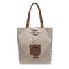 Ladies New Casual Student Work Retro Letter Niche Single Shoulder Large Capacity Canvas Bag