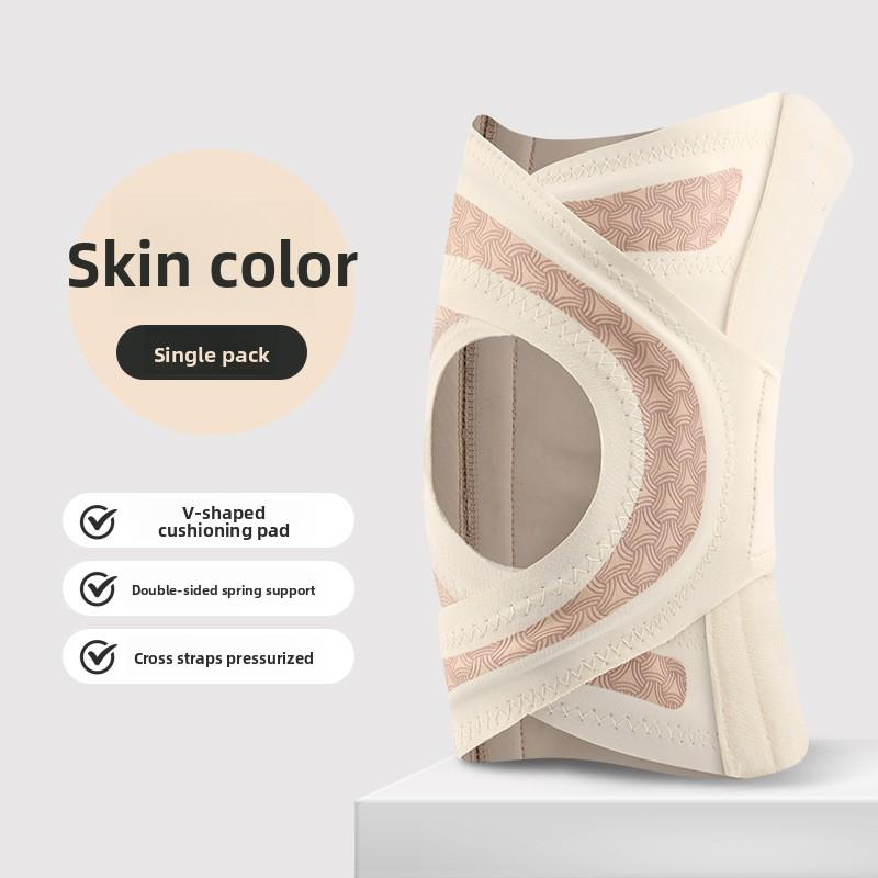 

Thin Sports Knee Pads, Meniscus Joint Cross Straps, Compression Sleeves, Running Knee Support, Fixed Patella Knee Pads M бежевый