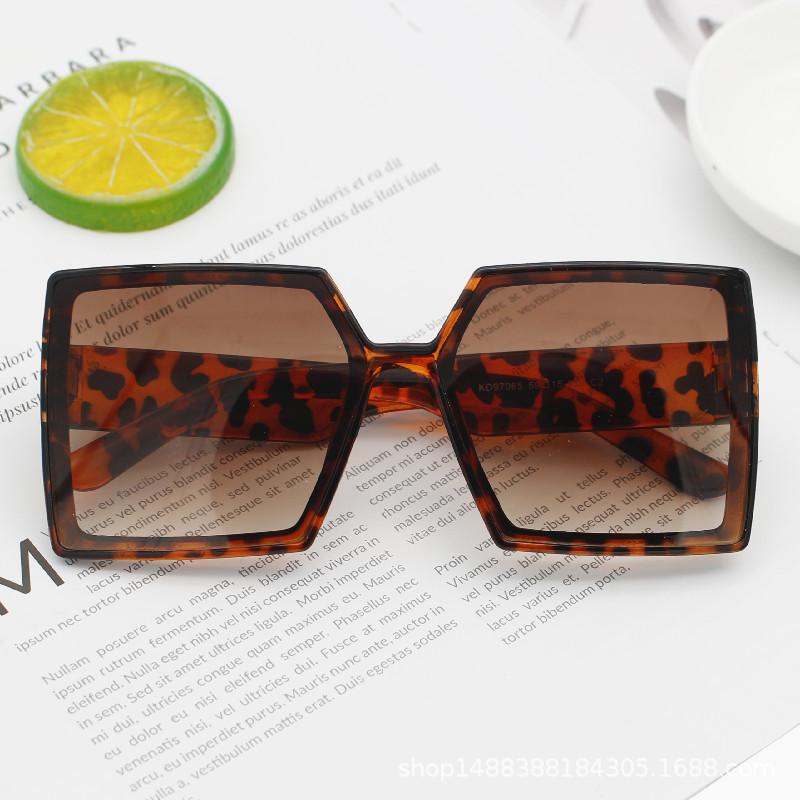 

Large Square Sunglasses, Trendy Sunglasses, Men S And Women S Street Sunglasses леопардовый