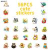 103056Pcs Cartoon Animals Reading Stickers Aesthetic Diy Scrapbook Laptop Stationary Suitcase Car Decals Graffiti Sticker Toy