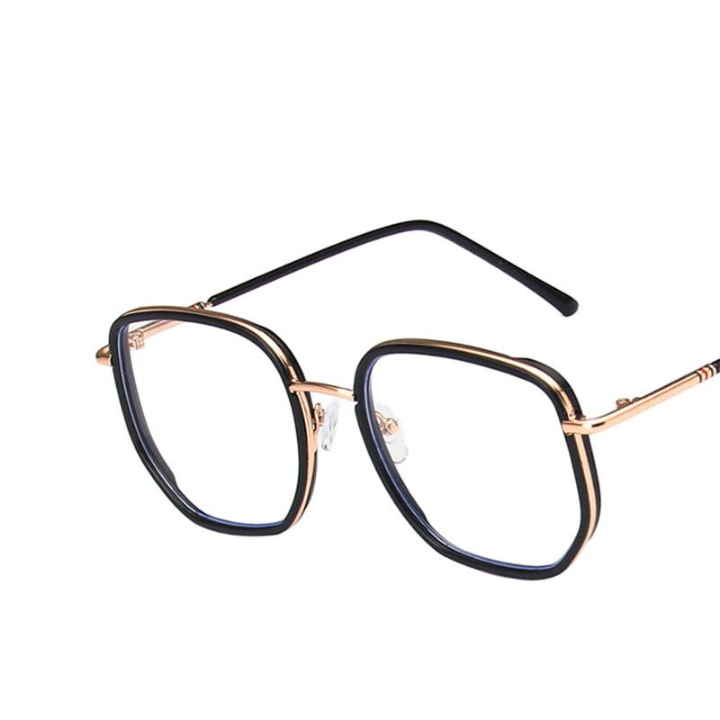 Retro Square Glasses Women Irregular Frame Anti Blue Light Computer Eyewear Fashion Female Myopia Eyeglasses