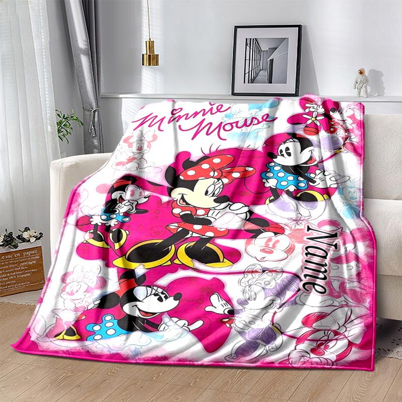 Custom 1pc Minnie Mouse Adventure Blanket, Soft And Comfortable Blanket, Casual Warm, Camping Travel Blanket, Birthday Gift Q910143