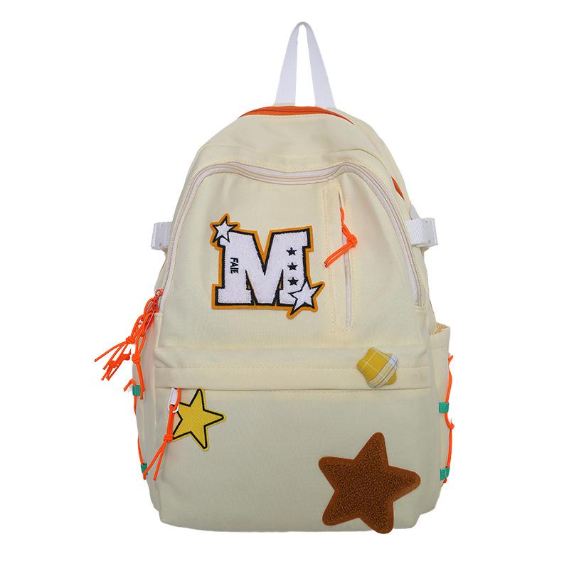 Plecak Ucznia Liceum, Plecak Ucznia Liceum o Dużej Pojemności w Stylu Koreańskim, Modny i Uroczy, Plecak Ucznia z Gwiazdą