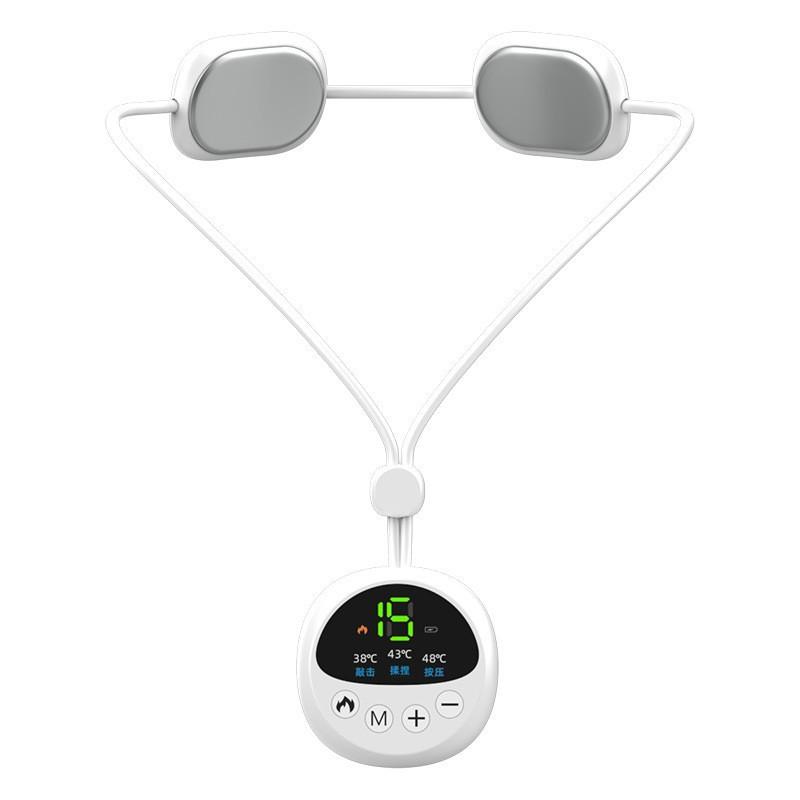 EMS Neck Massager Portable Three Gear 15 Level Heating for Home Office Travel Muscle Relaxation Men Women Adults