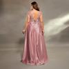 Plus Size Solid Color Sexy Long Evening Dress for Birthday Party
