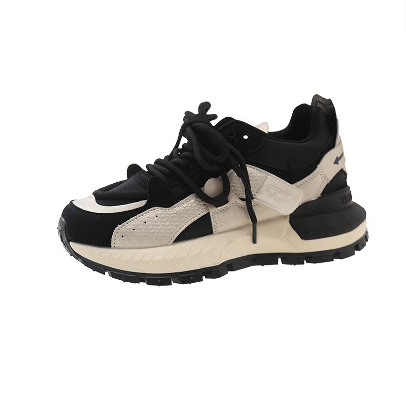 2024 Autumn New Vulcanized Shoes Women Mixed Colors Design Casual Shoes Versatile Trend Lace Up Sneaker Women's Sport Shoes