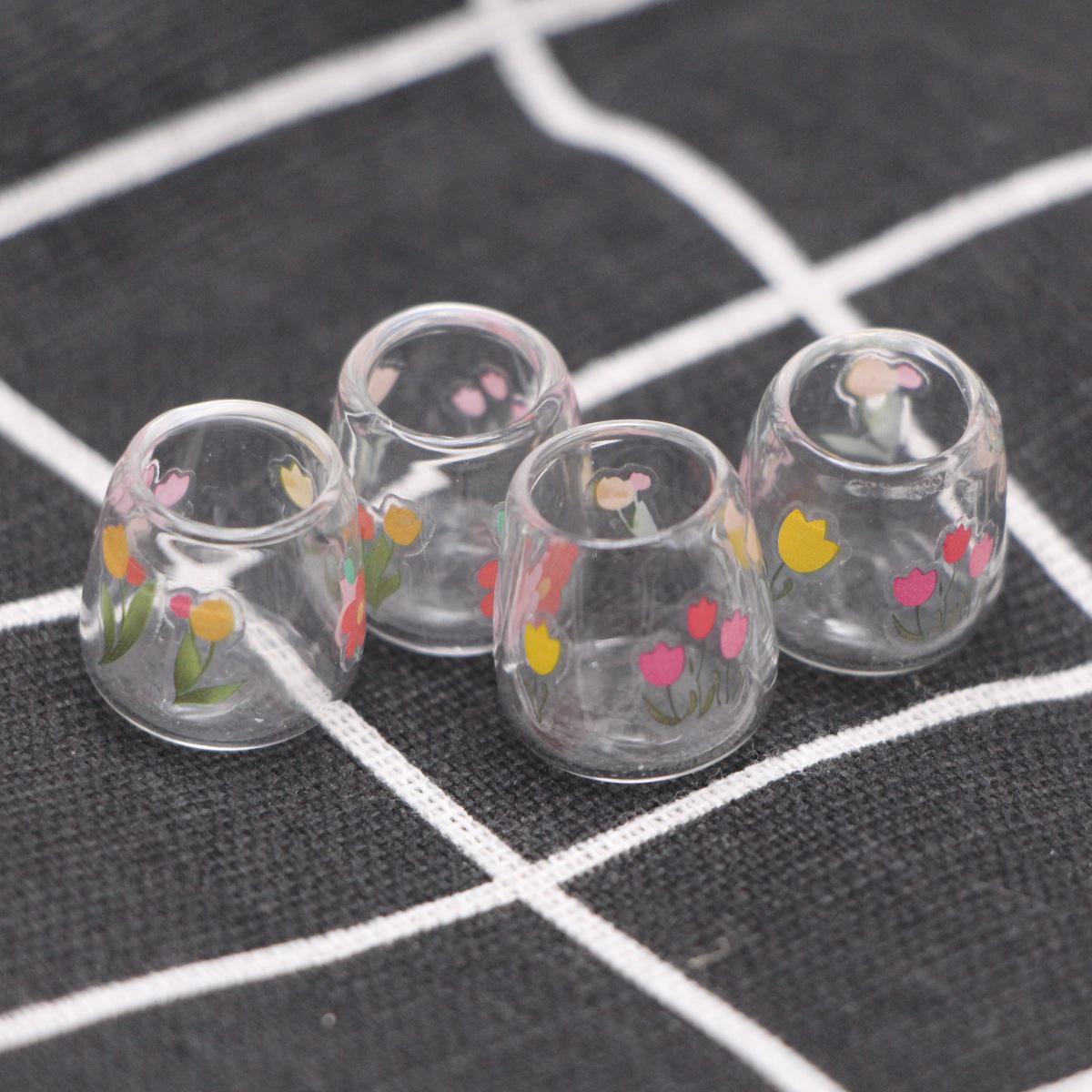 

Миниатюрная кукольная чашка из тисненого стекла для реквизита для сцен BJD