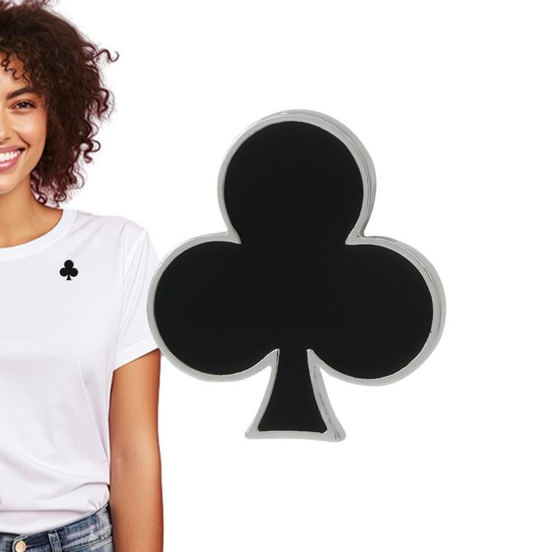 Kreative Poker-Ikone Brosche Mode Kleines Abzeichen Pik-Schnalle Anstecknadel Kragen-Schmuck Europa Amerika Spielkarten Anstecknadel