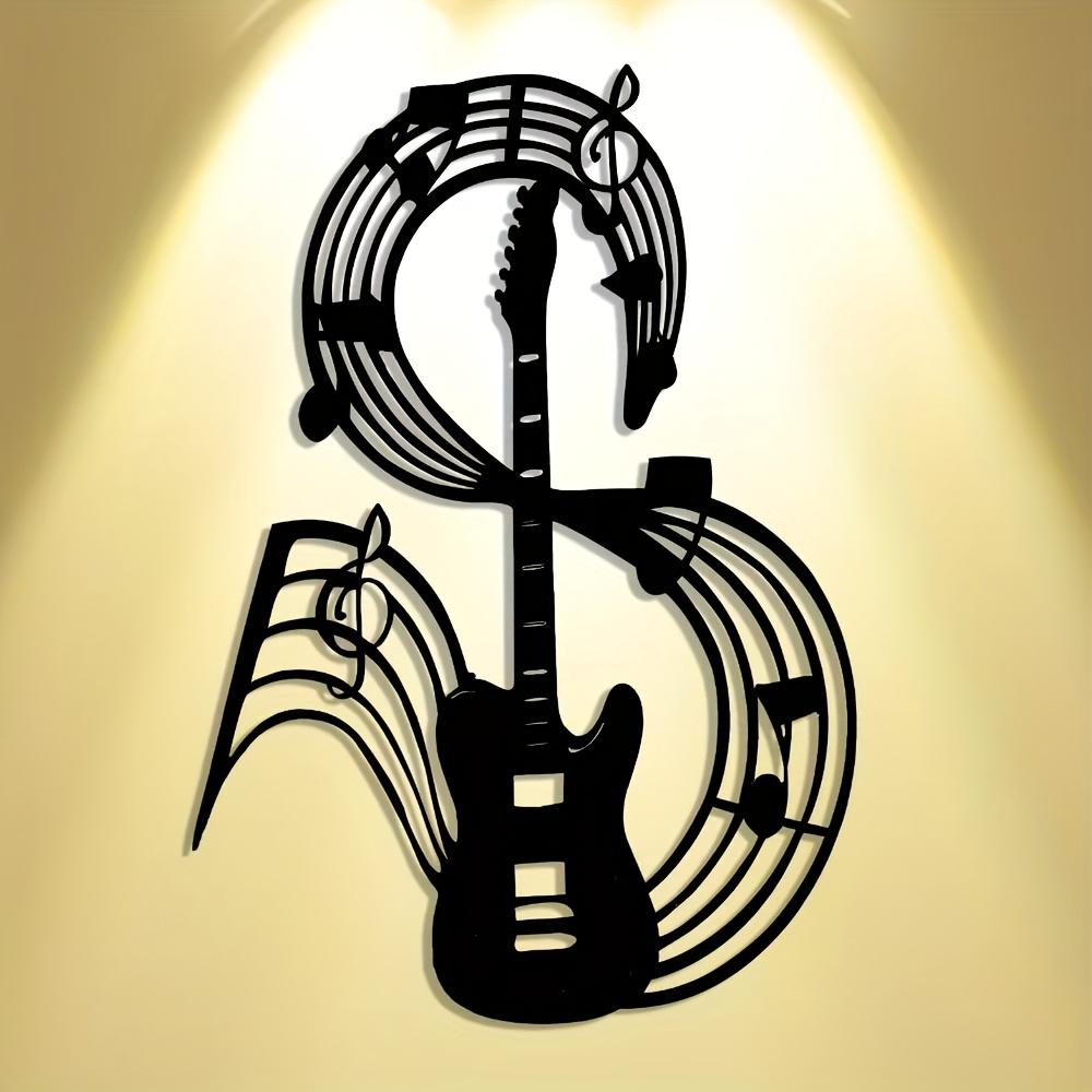 Iron Metal Pipa Wall Art, Musical Staff Decor, Minimalist Design for Living Room Office Kitchen Cafe Home, Christmas Gift