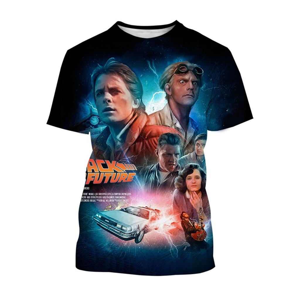 Summer fashion fantasy 3D printed movie short sleeved cool technology interstellar personality T-shirt