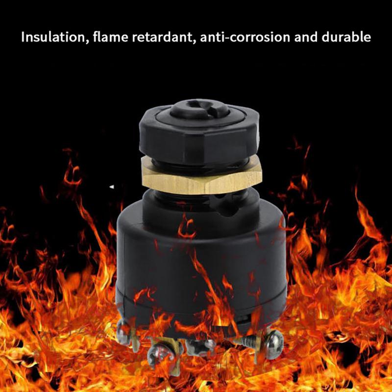 12V 3-vägs tändningsstartbrytare med 2 nycklar för Mariner & Mercury utombordsmotorer med elektrisk choke tryck för choke