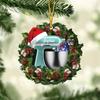 1pcs Christmas Pendant Creative Kitchen Mixer Decoration Christmas Tree Hanging Ornaments Funny Cartoon Family Home Decoration
