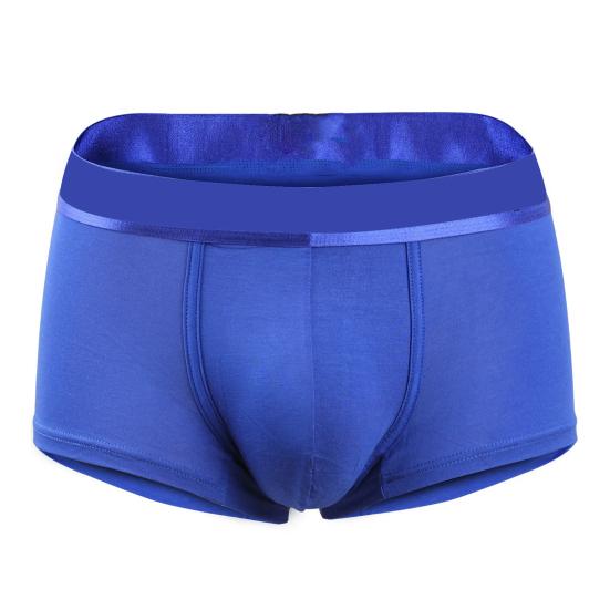 Bokserbukse for menn Mellomhøyt bred elastisk linning Brevtrykk Ensfarget bokserundertøy U-konveks design Truser med høy elastisitet