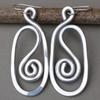 Vintage Unique Silver Color Metal Geometry Carving Spiral Dangle Earrings for Women Jewelry