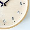 KATOMOKU Plywood Clock, China Dial, km-34M, Wall Clock, Continuous Second Hand, 25.2cm Diameter (quartz Clock)