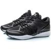 Li Ning Cushioning Slip Resistant Abrasion Resistant Low top Running Shoes Men's Black White ARHP233-1