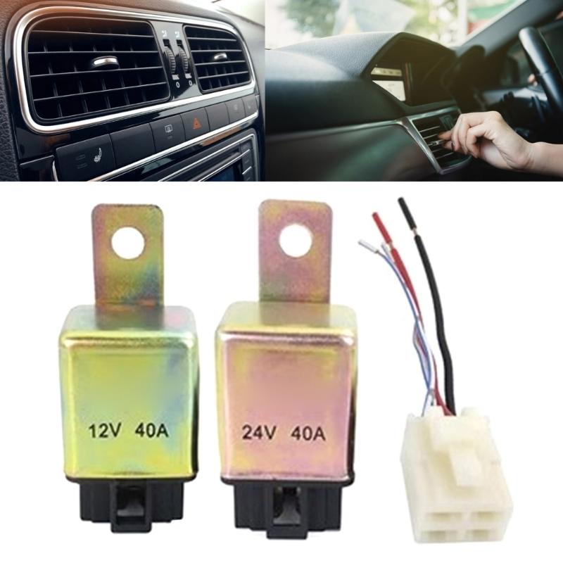 Quick Response Long Lasting Energy Saving 12V 24V 4Pin Relays Suitable for Car Air Conditioning with Easy Installation
