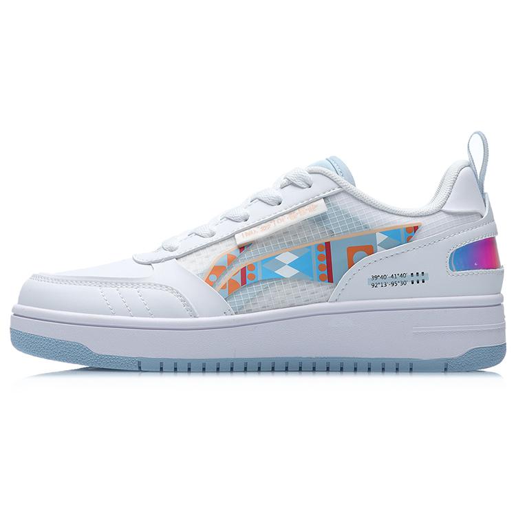 

LiNing №258 Водонепроницаемые и износостойкие низкие кеды для скейтборда Женские Бело-синие 37