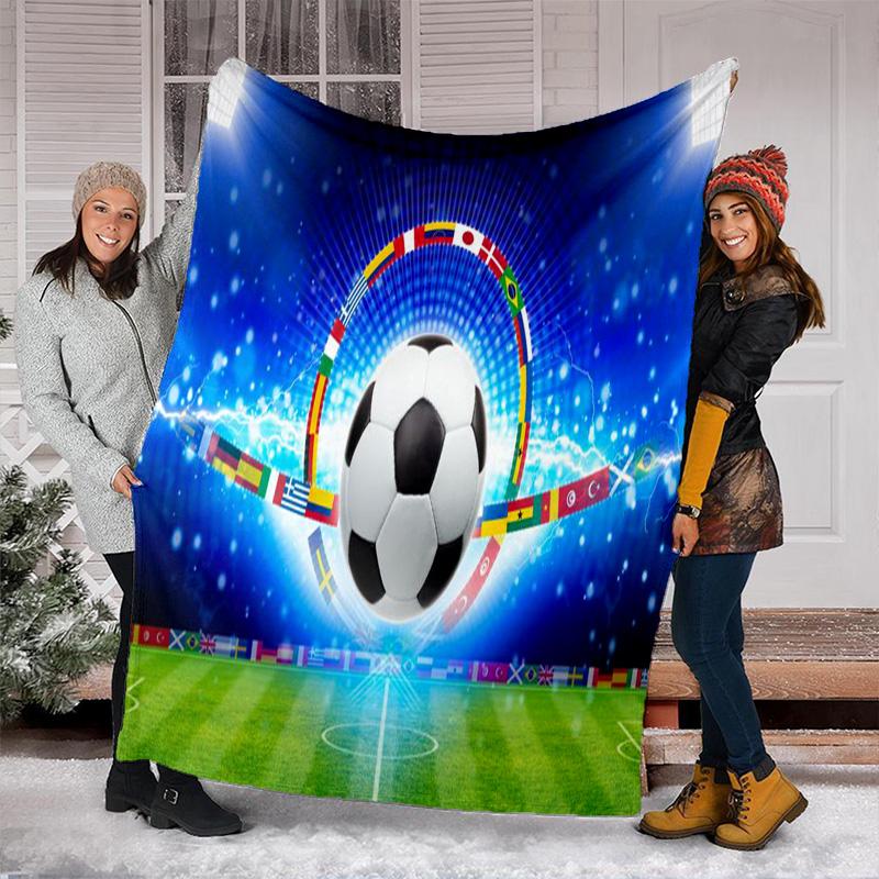 Football Blanket Perfect All Seasons Soft Comfortable Sofa Office Nap Travel Birthday Gift Christmas Present