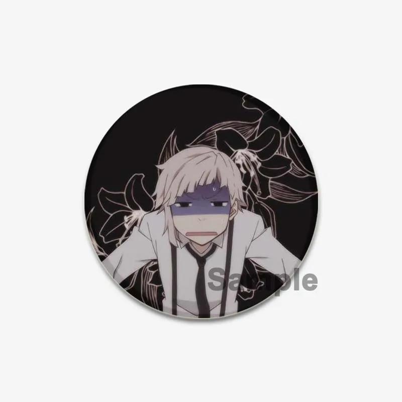 32/44/58mm Bungo Stray Dogs Pin Agency Atsushi Nakajima Dazai Osamu Soft Button Decorative Handmade Hat Badge Gift Accessory