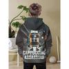 Boys' Fashion Hoodie - Cappuccino Ninja Coffee Cup Print, Oriental Mystery Atmosphere Digital Design, Long Sleeve Hoodie
