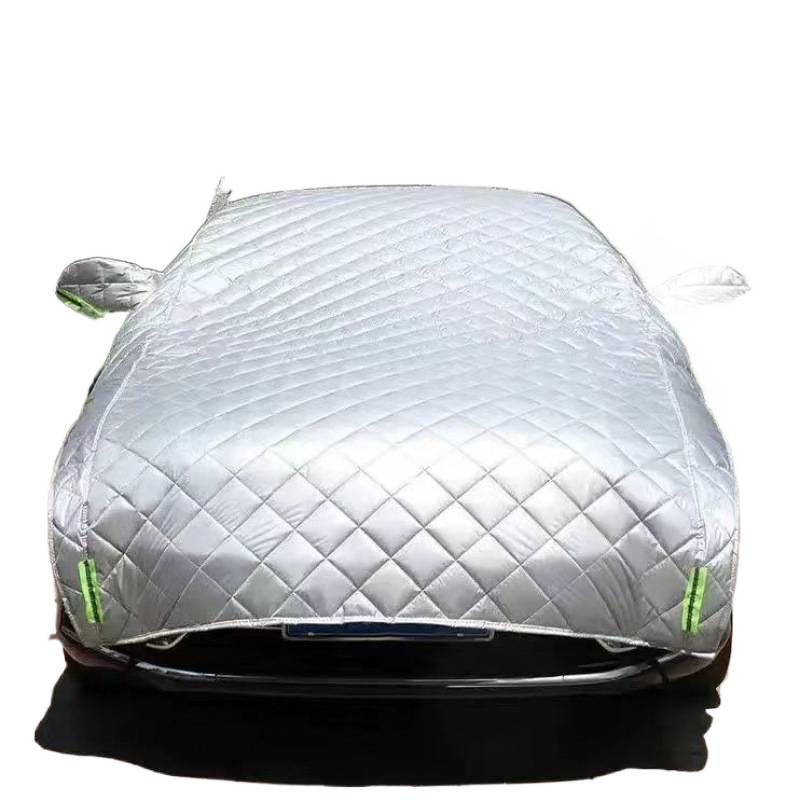 Car Half Cover: Sunshade, Snow & Frost Protection, Anti-freeze, Rainproof, Heat Insulation with Fleece Cotton