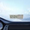 Car Clock Battery Vehicle Suction Cup Clock With Temperature Automotive Stick Watch Accurate Temperature Display Vehicle Clock