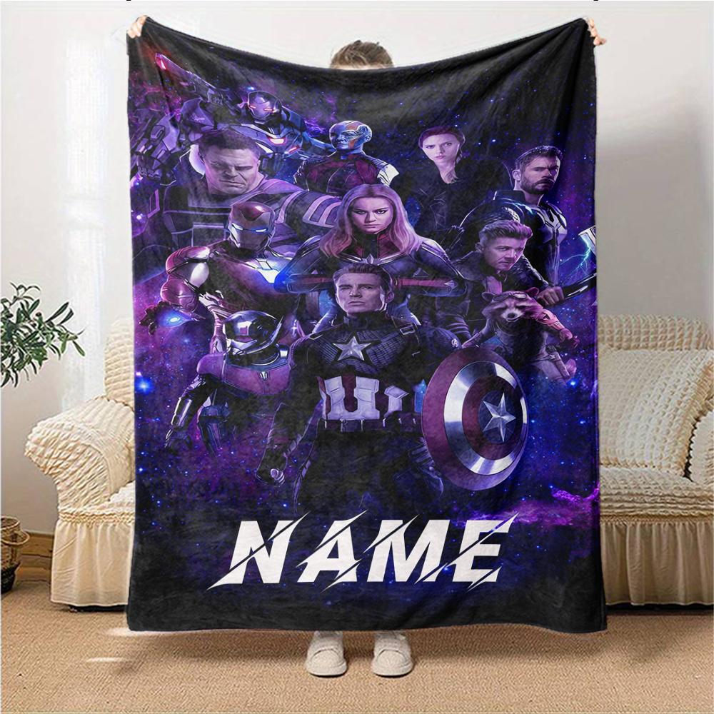 Custom Name "Avengers: Infinity War Poster" blanket for Couch & Bed, Plush Cozy Fuzzy Blanket Super Soft & Warm Blankets for Fall and Winter. 09083