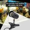 Turtle Fish Tank Reptile Heating Light Holder 360 Degree Rotation E27 Lamp Socket Holder UVA+UVB Clip-on Bulb Cover with Switch