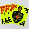 10Pcs Shooting Target Papers Self Adhesive Good Impact Blasting Effect Exquisite Pattern Multiple-holes Highly Visibility Shooting Practice 4 Styles