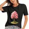 Blooming Cherry Tree Unisex Cotton T Shirt,Premium Quality Floral Print,Durable And Breathable,Casual Fashion Tee,Elegant Blossom Tree Design,Soft And