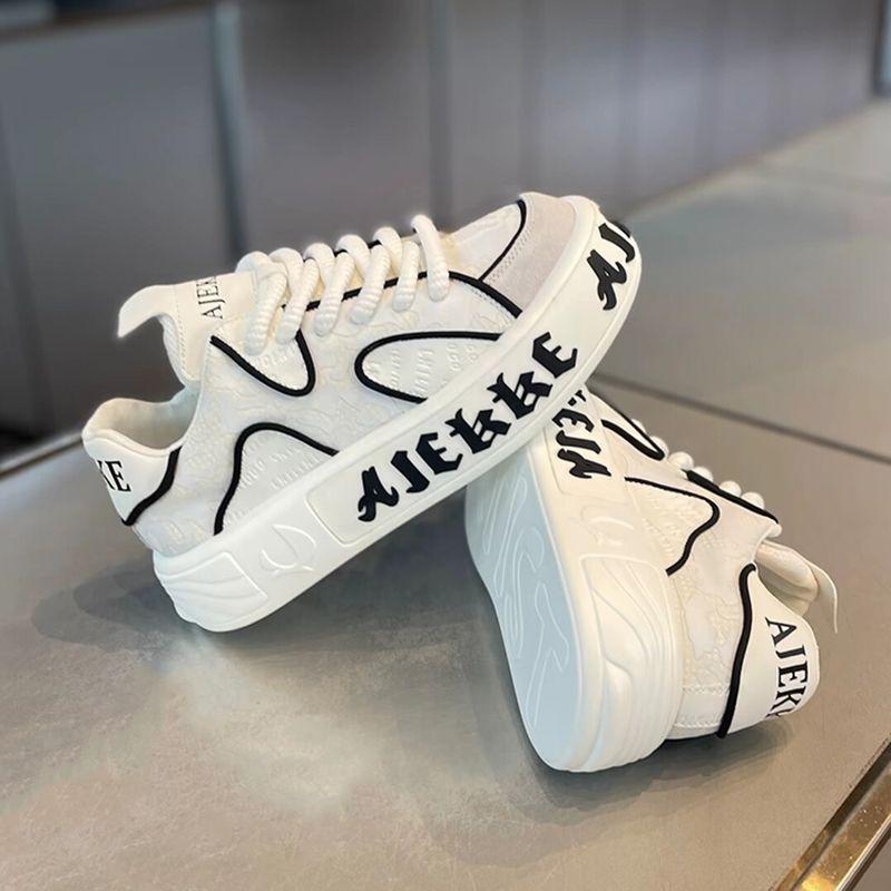 Letter Men Youth Platform Shoes Designer Men's Sneakers 2026 Mesh Leather Breathable Casual Boards Shoes Originality Man's Shoes