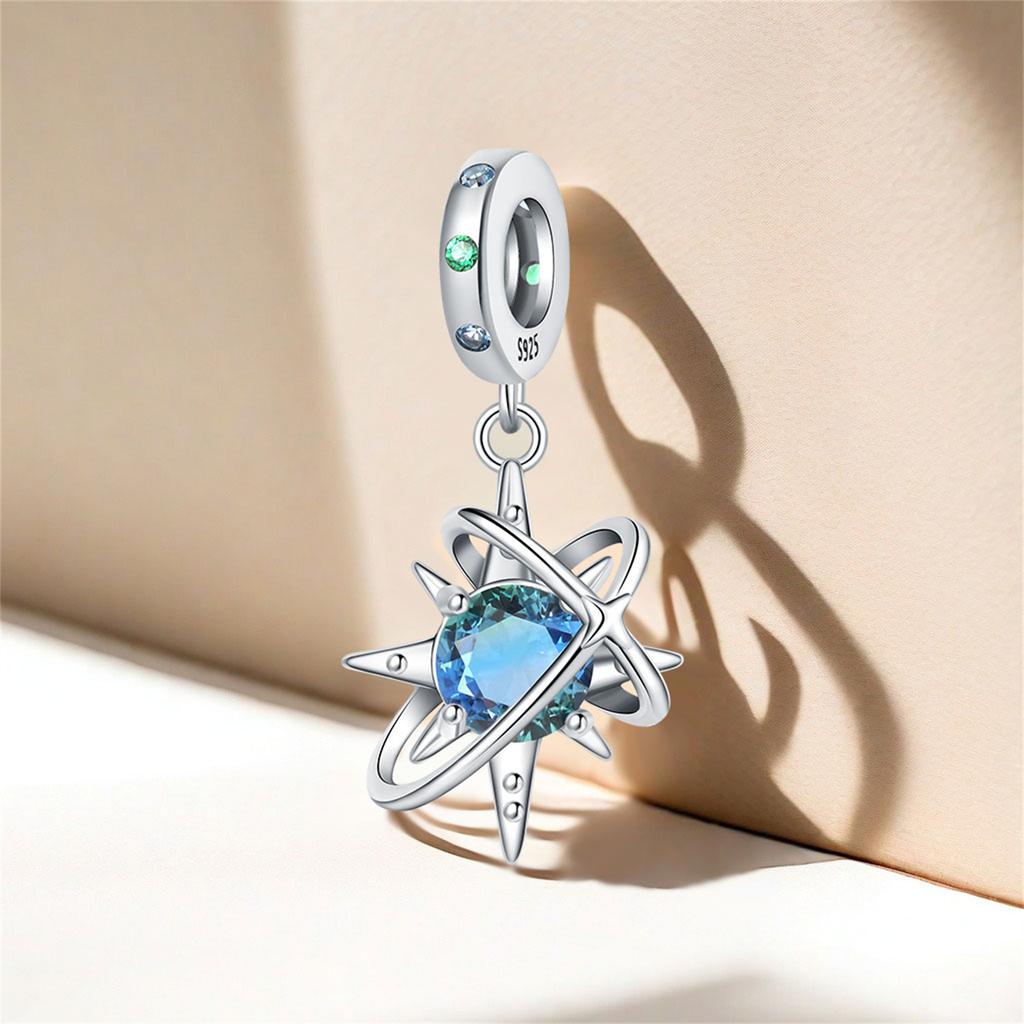 Copper Crystal Stars Charms Beads Pentagram Pendant For Jewelry Making Handmade Bracelet Necklaces Diy Accessories