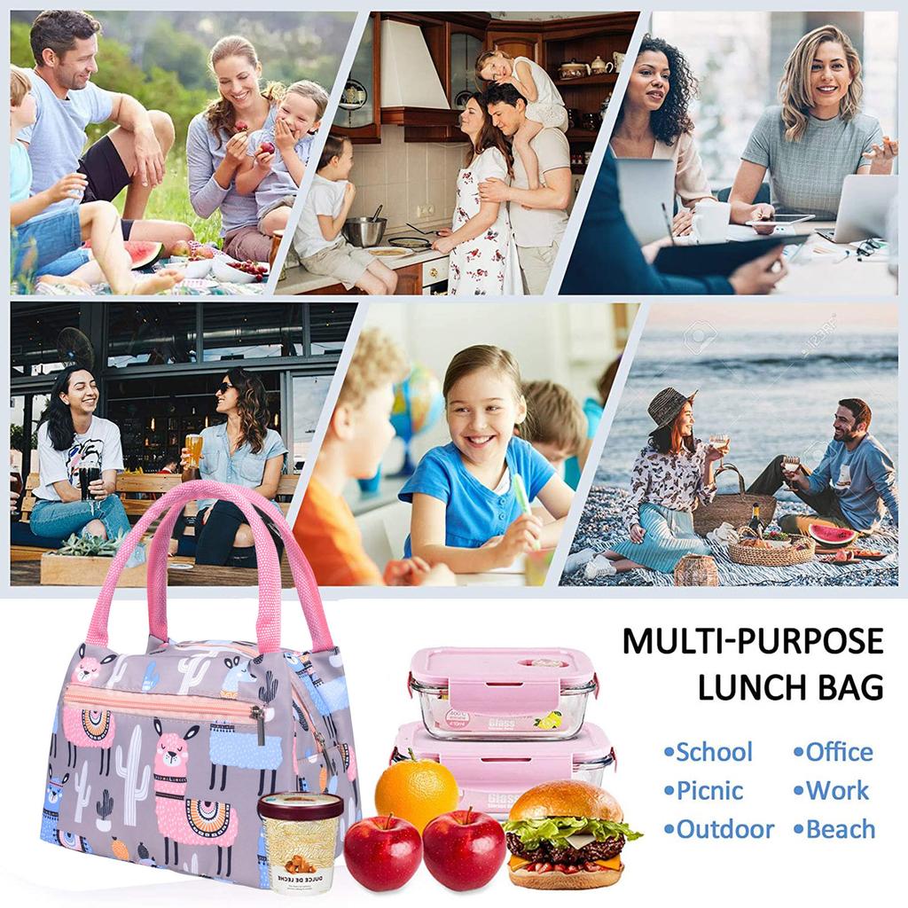 Insulated Picnic Cartoon Carry Case Thermal Portable Cold Lunch Bag Bento Bag