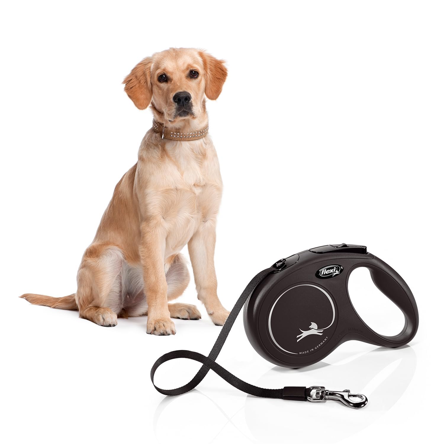 

Flexi New Classic Tape Dog Lead, Medium (Under 25kg), 5m, Black