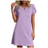 Europe, America 2025 beach A-shaped dress, women's casual spring and summer short-sleeved dress