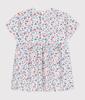 Dress A0CLI 36 Months 95cm [Petit Bateau] Short-sleeved Off-white/Multicolor