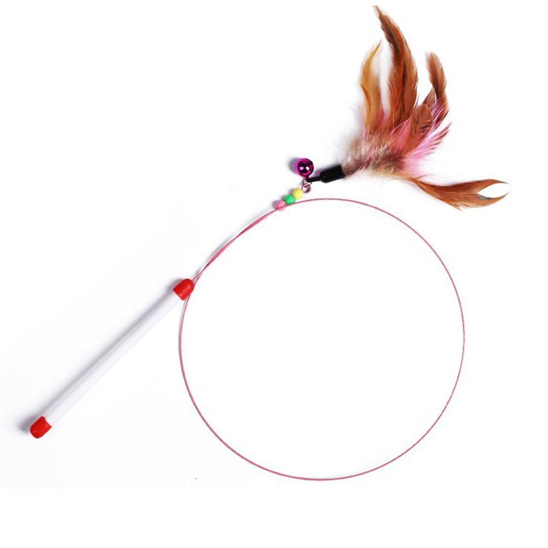 

ZK30 Cat Toys Cat Teaser Wire Fish Funny Cat Rod Fishing Cat Rod Feather Bell Funny Cat Stick Pet Interactive Replaceable head