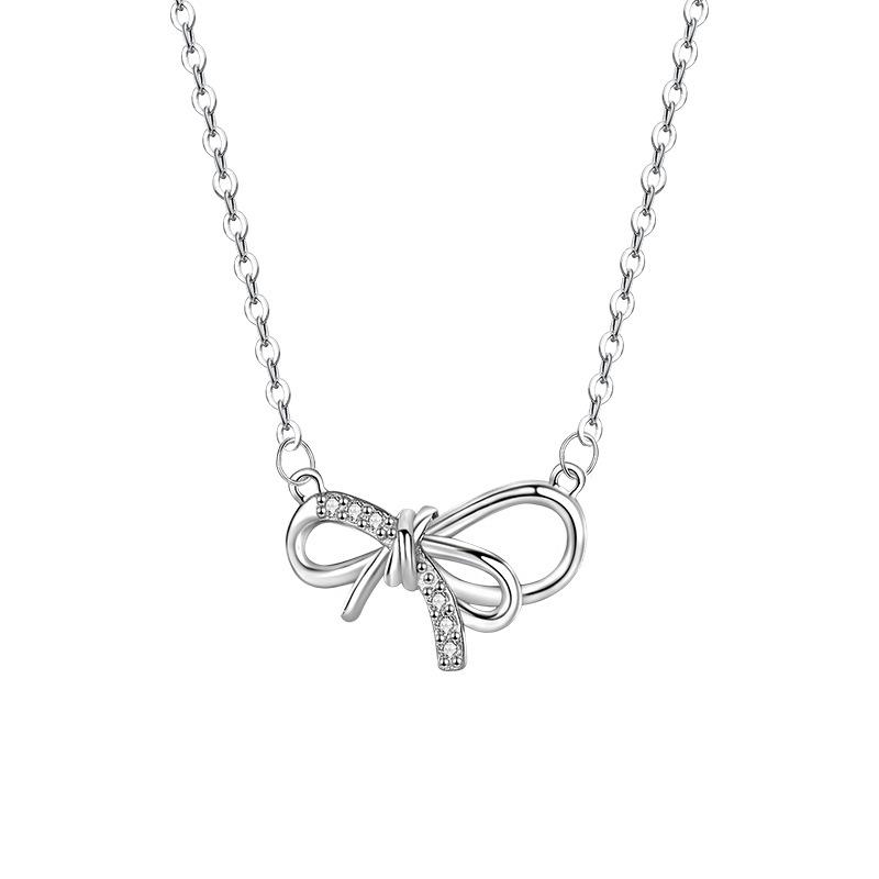 

Милое и минималистичное универсальное повседневное ожерелье с бантом