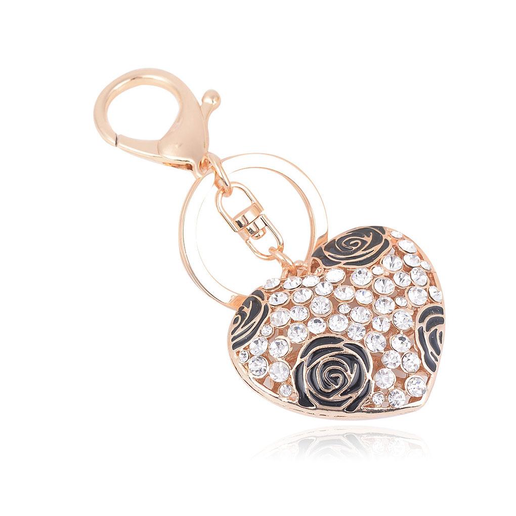 

Keychain Valentine s Day Glitter Crystal Purse Decor DIY Women Accessories Keyring Lobster Clasp Workmanship Pendant Keyholder