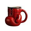 Boxing Glove Mug Ceramic Coffee Cup with 3D Glove Handle Dishwasher Microwave Safe Stylish Sports Drinkware for Home Office Gym