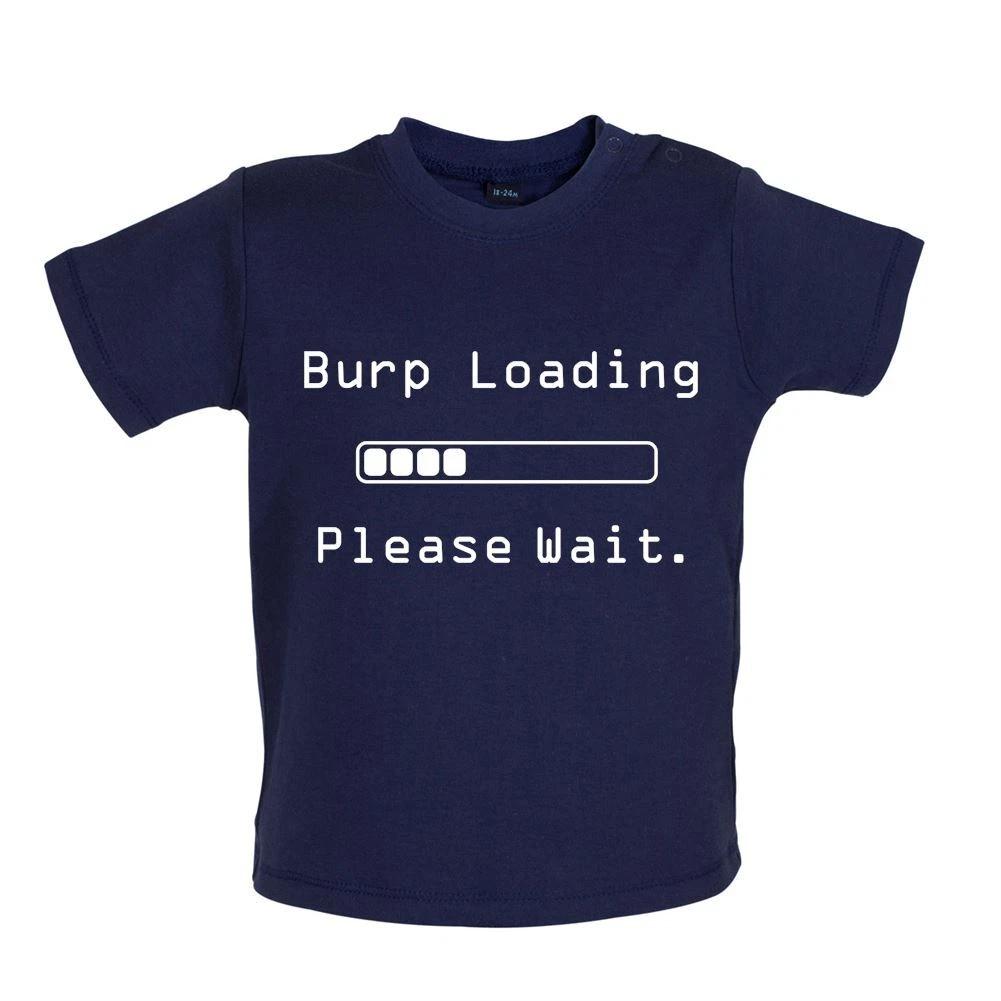 Burp Loading Please Wait - Baby T-Shirt / Babygrow - Burping Lad Funny Belch 130