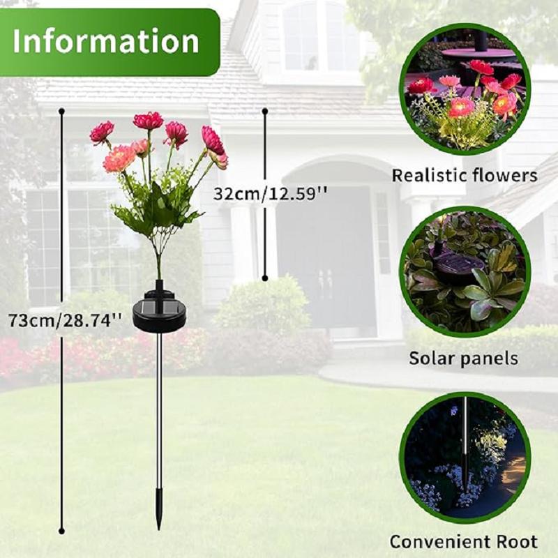 Solarne Lampki LED Lotos Śnieżny Lampa Trawnikowa IP65 Wodoodporna Zewnętrzna Do Dekoracji Podwórka Patio Ogrodu Kwiatowa Lampa Świąteczna
