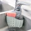 Sink Draining Hanging Basket Adjustable Kitchen Accessories Rubber Sink Bag Soap Sponge Shelf Faucet Holder for Bathroom