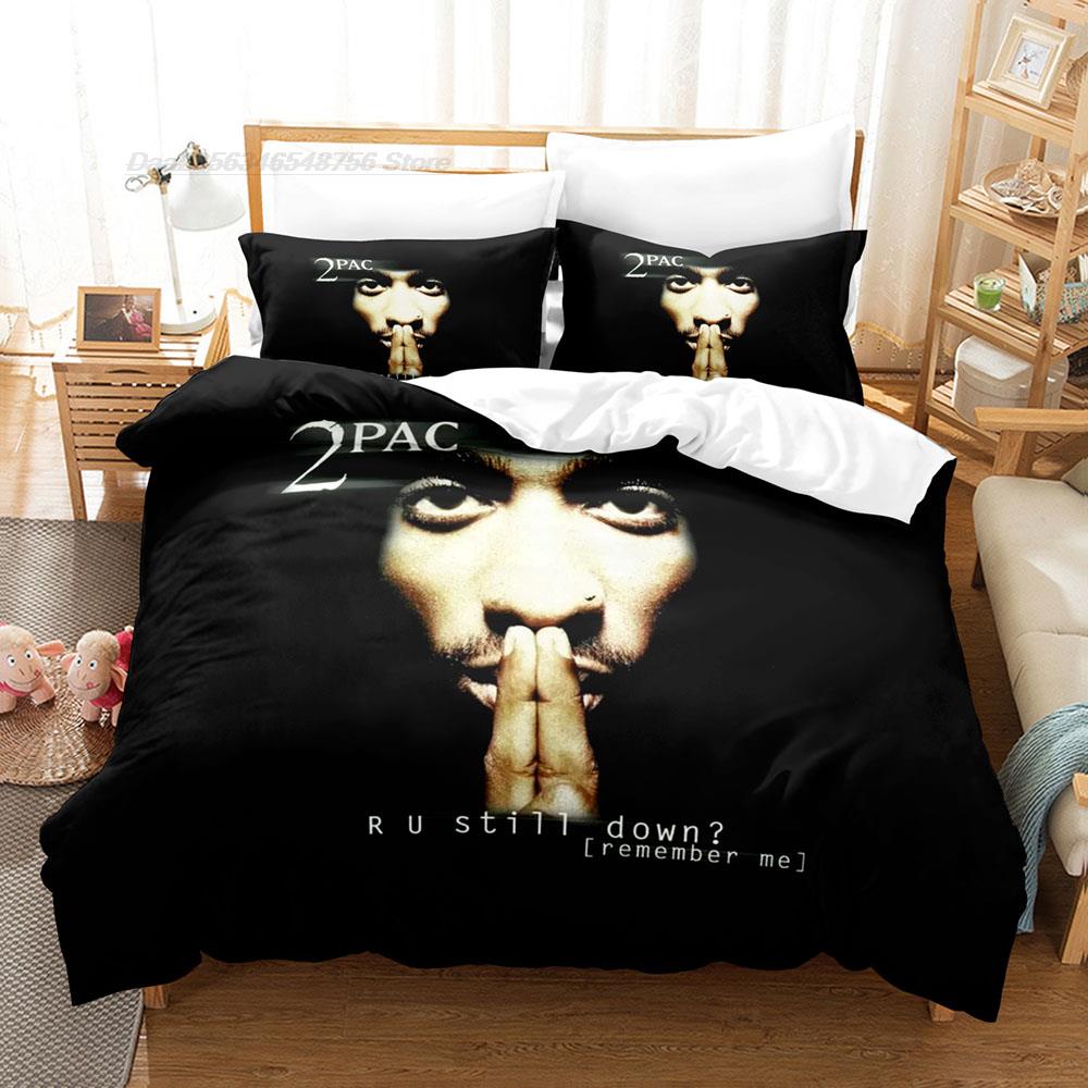 2 Pac Bedding Set Single Twin Full Queen King Size Bed Set Aldult Kid Bedroom Duvetcover Sets Tupac Amaru Shakur Bed Sheet Set
