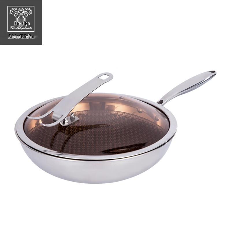 Huoxiang HXG-CG104 304 Stainless Steel Wok
