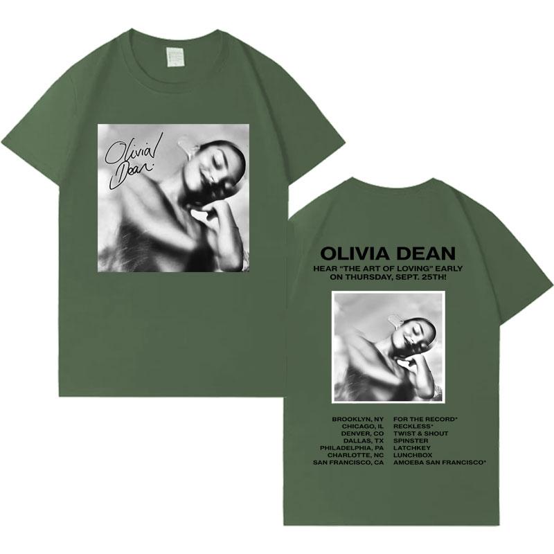 

Singer Olivia Dean The Art of Loving Pop Music Tshrit Harajuku Oversized Short Sleeve Tshrit Mens Womens Hip Hop Casual Tshrits 3XL